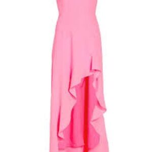 Amanda Uprichard Pink Asymmetrical Strapless Dress